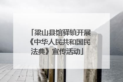 梁山县馆驿镇开展《中华人民共和国民法典》宣传活动