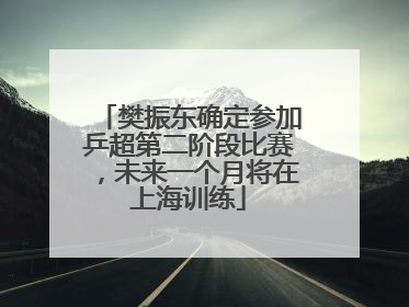 樊振东确定参加乒超第二阶段比赛，未来一个月将在上海训练