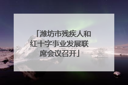 潍坊市残疾人和红十字事业发展联席会议召开