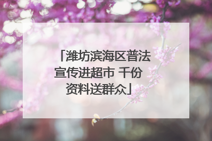 潍坊滨海区普法宣传进超市 千份资料送群众