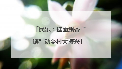 民乐：挂面飘香“链”动乡村大振兴