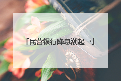 民营银行降息潮起→