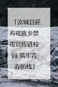 汝城县延寿瑶族乡禁毒宣传进校园 筑牢青春防线