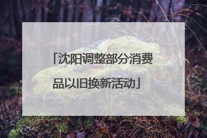 沈阳调整部分消费品以旧换新活动