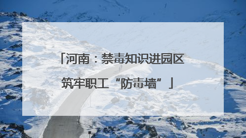 河南：禁毒知识进园区 筑牢职工“防毒墙”