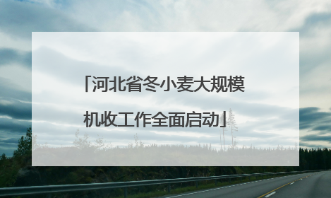 河北省冬小麦大规模机收工作全面启动
