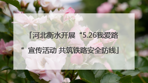 河北衡水开展“5.26我爱路”宣传活动 共筑铁路安全防线