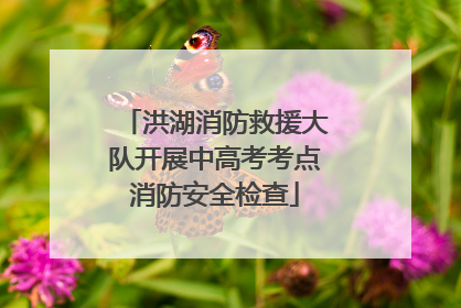 洪湖消防救援大队开展中高考考点消防安全检查