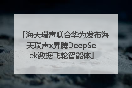 海天瑞声联合华为发布海天瑞声x昇腾DeepSeek数据飞轮智能体