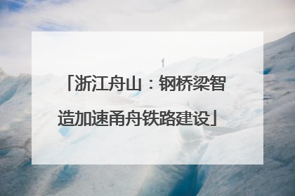 浙江舟山：钢桥梁智造加速甬舟铁路建设