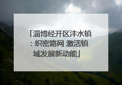 淄博经开区沣水镇：织密路网 激活镇域发展新动能