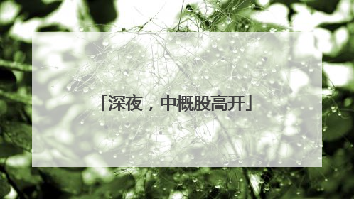 深夜，中概股高开