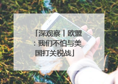 深观察丨欧盟：我们不怕与美国打关税战
