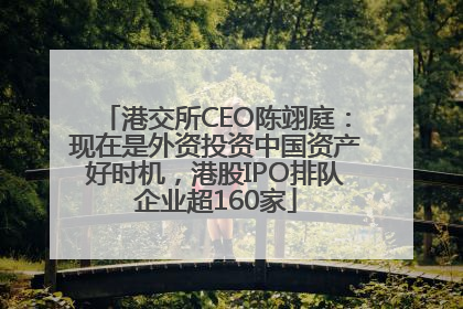 港交所CEO陈翊庭：现在是外资投资中国资产好时机，港股IPO排队企业超160家