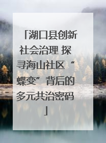 湖口县创新社会治理 探寻海山社区“蝶变”背后的多元共治密码
