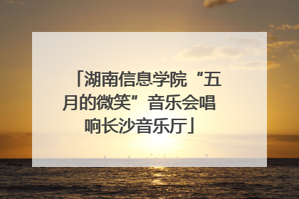 湖南信息学院“五月的微笑”音乐会唱响长沙音乐厅
