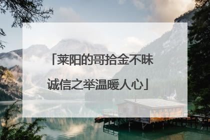 莱阳的哥拾金不昧 诚信之举温暖人心