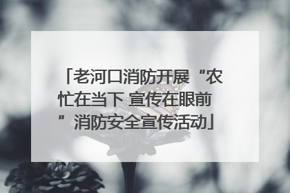 老河口消防开展“农忙在当下 宣传在眼前”消防安全宣传活动