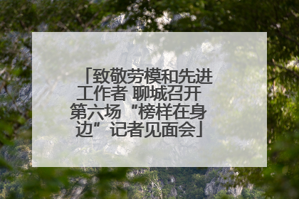致敬劳模和先进工作者 聊城召开第六场“榜样在身边”记者见面会