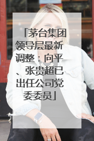 茅台集团领导层最新调整：向平、张贵超已出任公司党委委员