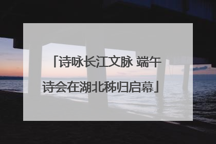 诗咏长江文脉 端午诗会在湖北秭归启幕