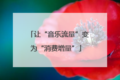 让“音乐流量”变为“消费增量”