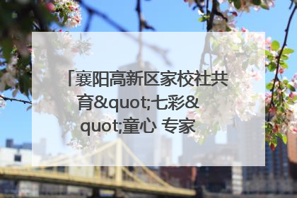 襄阳高新区家校社共育"七彩"童心 专家团支招智慧育儿
