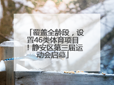 覆盖全龄段，设置46类体育项目！静安区第三届运动会启幕