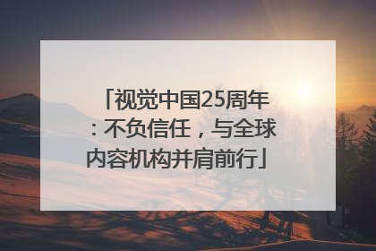 视觉中国25周年：不负信任，与全球内容机构并肩前行