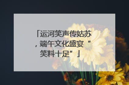运河笑声传姑苏，端午文化盛宴“笑料十足”