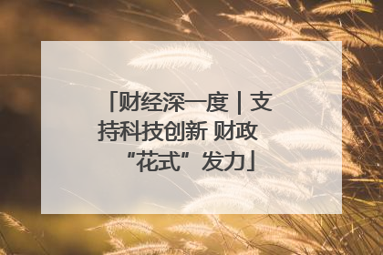 财经深一度｜支持科技创新 财政“花式”发力