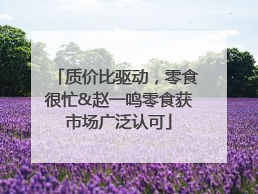 质价比驱动，零食很忙&赵一鸣零食获市场广泛认可