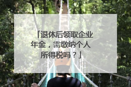 退休后领取企业年金，需缴纳个人所得税吗？