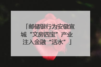 邮储银行为安徽宣城“文房四宝”产业注入金融“活水”