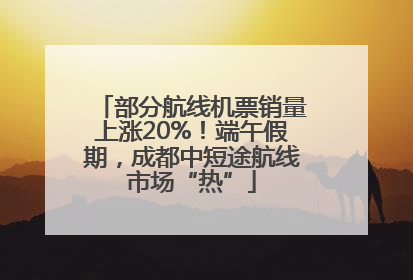 部分航线机票销量上涨20%！端午假期，成都中短途航线市场“热”