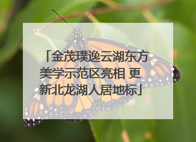 金茂璞逸云湖东方美学示范区亮相 更新北龙湖人居地标