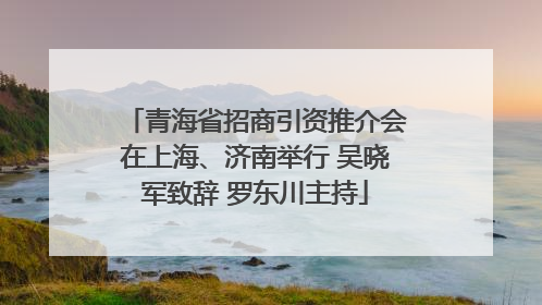青海省招商引资推介会在上海、济南举行 吴晓军致辞 罗东川主持