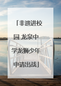 非遗进校园 龙泉中学龙狮少年申请出战