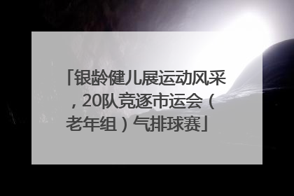银龄健儿展运动风采，20队竞逐市运会（老年组）气排球赛