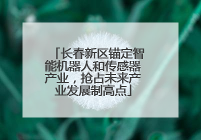 长春新区锚定智能机器人和传感器产业，抢占未来产业发展制高点