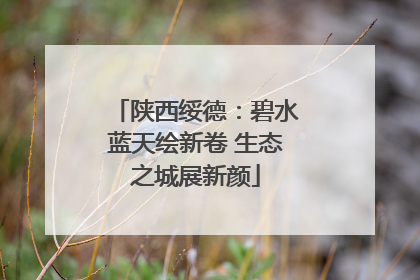 陕西绥德：碧水蓝天绘新卷 生态之城展新颜
