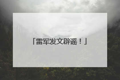 雷军发文辟谣！