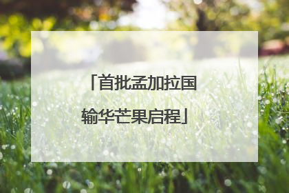 首批孟加拉国输华芒果启程