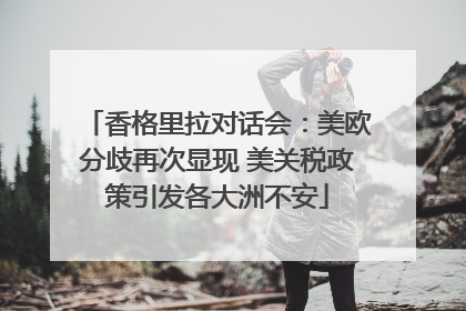 香格里拉对话会：美欧分歧再次显现 美关税政策引发各大洲不安