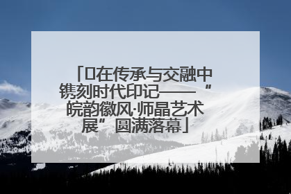 ﻿在传承与交融中镌刻时代印记——“皖韵徽风·师晶艺术展”圆满落幕