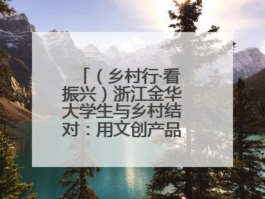 （乡村行·看振兴）浙江金华大学生与乡村结对：用文创产品赋能乡村振兴