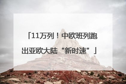 11万列！中欧班列跑出亚欧大陆“新时速”