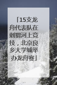 15支龙舟代表队在刺猬河上竞技，北京良乡大学城举办龙舟赛
