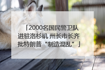 2000名国民警卫队进驻洛杉矶 州长市长齐批特朗普“制造混乱”
