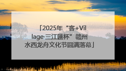 2025年“客+Village·三江匯杯”赣州水西龙舟文化节圆满落幕